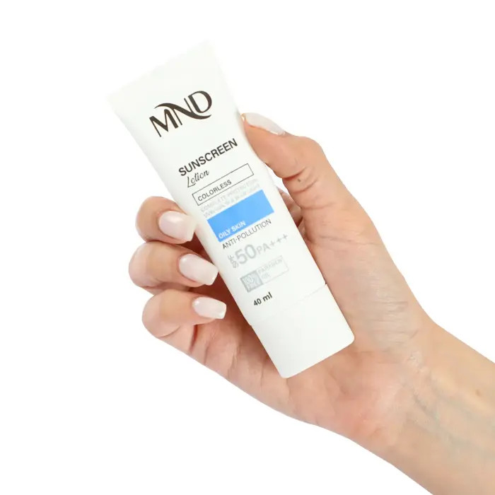 لوسیون ضد آفتاب با فاکتور حفاظتی 50 (SPF 50) ام ان دی مناسب پوست چرب