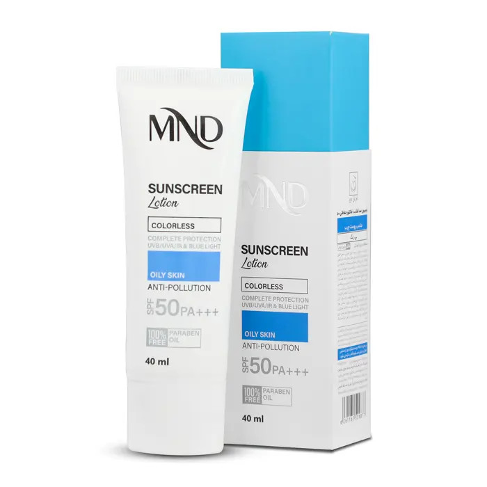 لوسیون ضد آفتاب با فاکتور حفاظتی 50 (SPF 50) ام ان دی مناسب پوست چرب