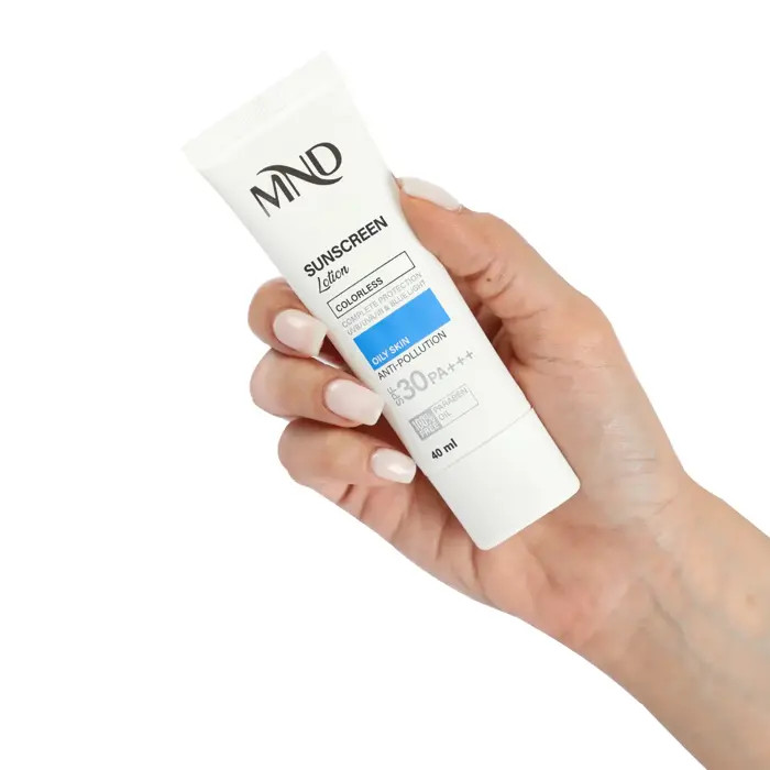 لوسیون ضد آفتاب با فاکتور حفاظتی 30 (SPF 30) ام ان دی مناسب پوست چرب